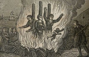 1556년 건지 순교자의 화형