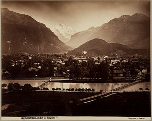 19세기 후반 인터라켄과 융프라우 사진