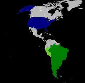 콘도르 작전 참여국 (녹색: 주요 참여국, 연한 녹색: 산발적 참여국, 파란색: 협력국)