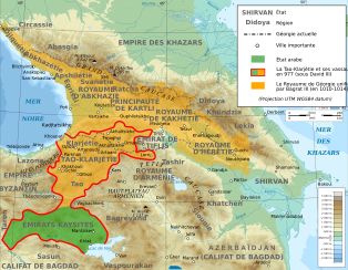 이베리아 왕국(빨간색 선)의 영역