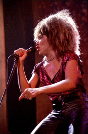 Tina Turner performing in 1985
