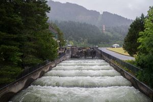 멀트노머군 보니빌 댐의 어도