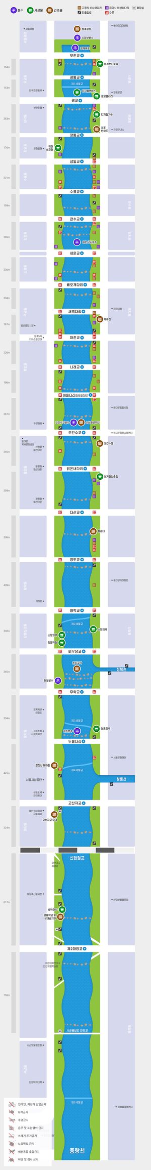 청계천 안내도 (서울시설공단)