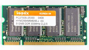 512MB DDR 333MHz SO-DIMM 하이닉스 메모리 모듈