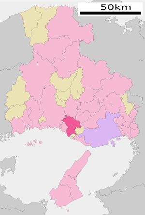 효고현 내 가코가와 시의 위치