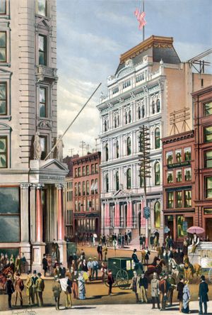 1882년 브로드 스트리트 10-12번지의 증권거래소
