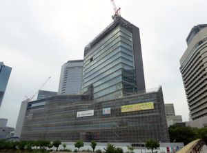 2018년 6월 시점의 3대째 사옥 건설지의 모습