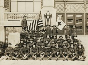 제1차 세계 대전 중 프랑스로 향하기 전 존스타운의 미 육군 부대