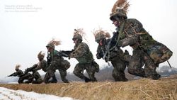 혹한기훈련 중인 제9보병사단 장병들