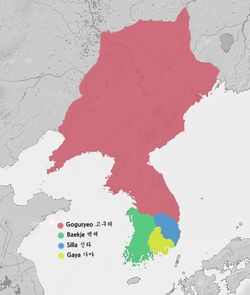 476년 한반도 삼국시대 지도