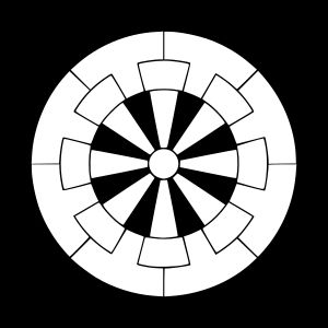 기샤}} 바퀴 문양 (겐지 씨족)