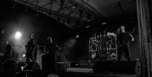 2024년 메이헴 공연 모습 (왼쪽부터 테록(기타), 아틸라(보컬), 네크로부처(베이스), 헬해머(드럼), 구울(기타))