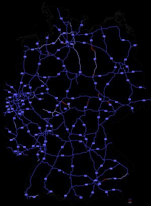 독일 아우토반 네트워크 지도
