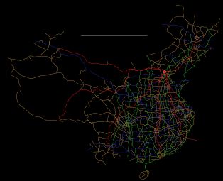 중국 국가 고속도로망 지도