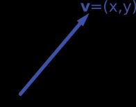 벡터 v를 그 좌표 x와 y로 기술하는 것은 벡터 공간의 동형이다