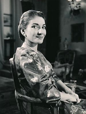 명성 높은 그리스 소프라노 마리아 칼라스(Maria Callas)