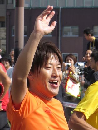 오사카 마라톤에서 (2013년 10월)