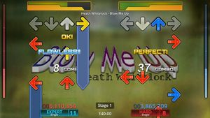 스텝매니아의 스크린샷, 댄스 댄스 레볼루션과 유사한 오픈소스 게임