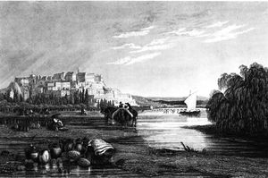 1839년경 코임브라 외곽과 교구의 농촌 풍경, 상투 마르티뉴 두 비스푸 들판에서 바라본 모습