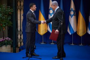 2020년 1월 24일, 젤렌스키와 이스라엘 총리 벤자민 네타냐후