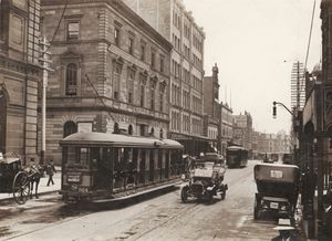 1920년 조지 스트리트의 노면 전차