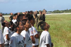 2012년 티니안섬의 북마리아나 제도 학생들