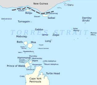 다루섬은 [[뉴기니섬|뉴기니]] 남쪽 해안의 [[토레스 해협]]에 위치함