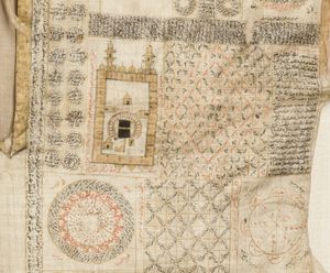 16세기 또는 17세기 초의 부적 셔츠에 묘사된 카바와 마스지드 알-하람