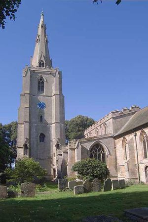 플린더스가 세례를 받고 재매장된 링컨셔주 도닝턴의 성모 마리아와 성 십자가 교회