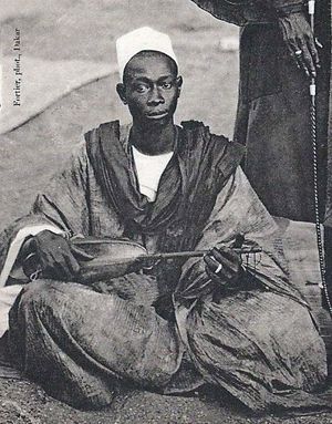 세네갈의 토착 지배자를 위한 그리오