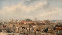 찰스 스터트의 탐험대가 1844년 애들레이드를 출발하여 오스트레일리아 중부로 향하는 모습