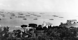 남부 프랑스 해안에서 드라군 작전 상륙 함대