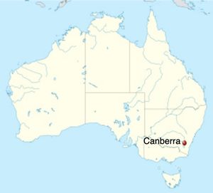 캔버라의 위치