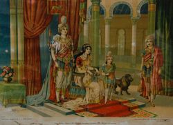 데바남피야 티사 왕과 그의 아들 웃티야.