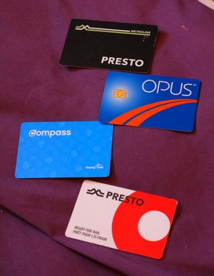 캐나다 4대 도시의 대중교통 티켓용 스마트 카드