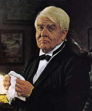 힝글, 1977년 [[제너럴 일렉트릭]] 광고에서 [[토머스 에디슨]] 역