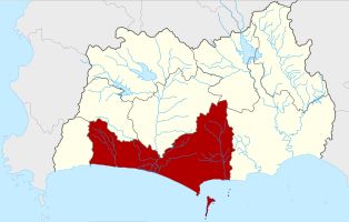 라용 주 내 므앙라용 군의 위치