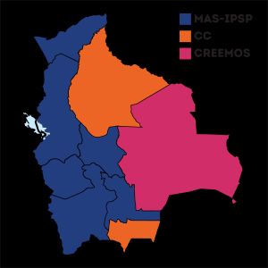 2020년 볼리비아 총선, 주별 결과