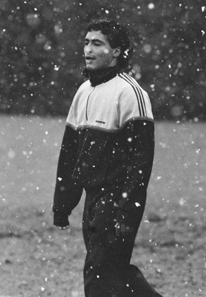 1989년 2월, 로마리오가 PSV에서 훈련하는 모습