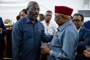 2018년 7월 4일 기념식에서의 웨아 대통령