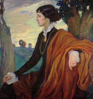 1914년 올가 델라-보스-카르도프스카야가 그린 안나 아흐마토바의 초상화