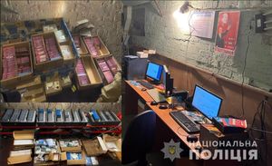 2022년 러시아-우크라이나 전쟁 당시 우크라이나군이 점령한 러시아 인터넷 여단이 사용하던 사무실