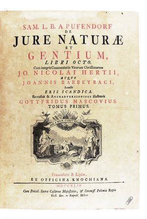 De jure naturae et gentium, 1744.