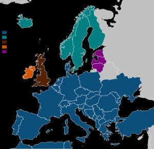 유럽의 동기 그리드