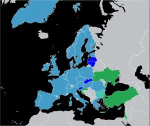 유럽 우주국(ESA) 회원국, 준회원국, 협력국 및 협력 협정 조인국 현황
