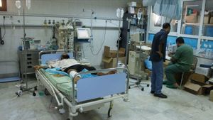 트리폴리 병원의 반군 전투원