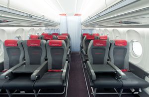 오스트리아항공에서 사용한 5열 좌석 배치