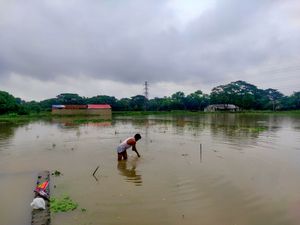 방글라데시의 우기 홍수