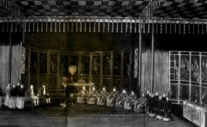 궁정에서 건륭제와의 알현식에 임하는 이사크 티칭 사절단