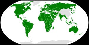 2013년 기준, 닥터 후 방영 국가 지도